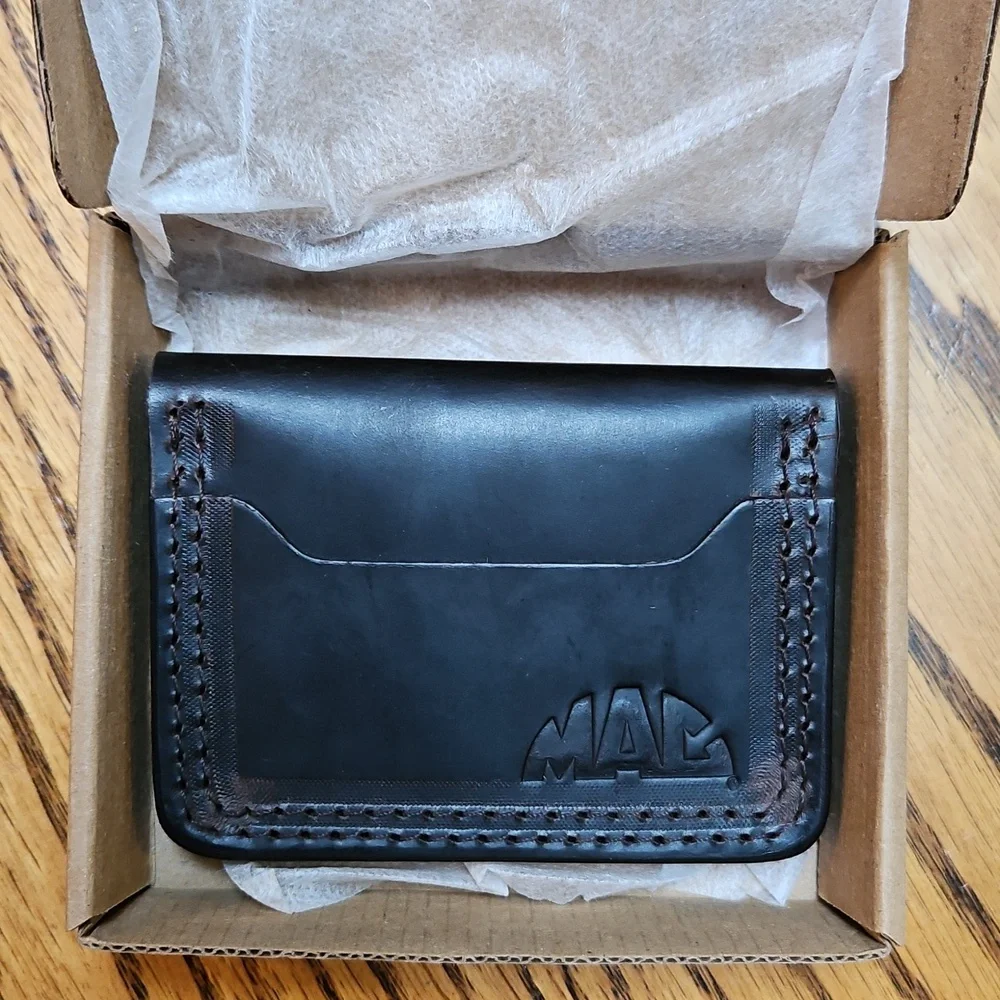 Redback Leather Card Holder | Wallet Mens Dark Brown Holds 6 Cards